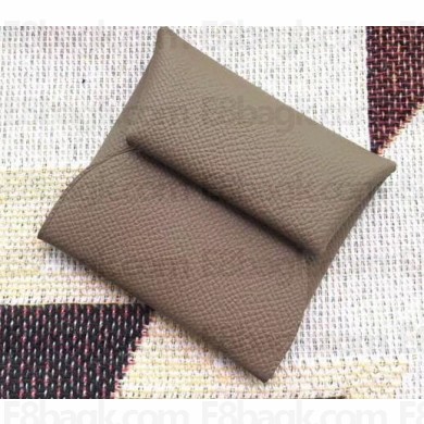Hermes Bastia Change Purse in Epsom Leather Etoupe