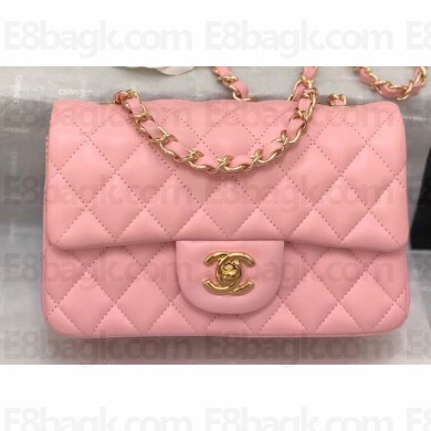 Chanel Lambskin Small Classic Flap Bag A1116 Pink