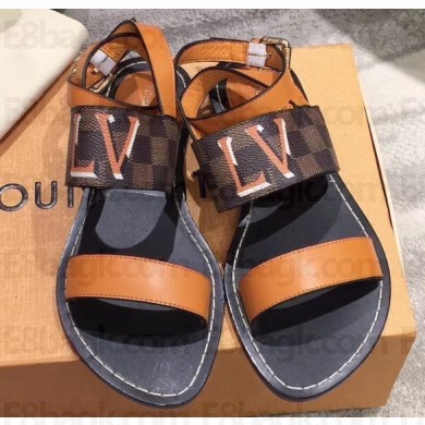 Louis Vuitton Passenger Flat Sandals Khaki 2020