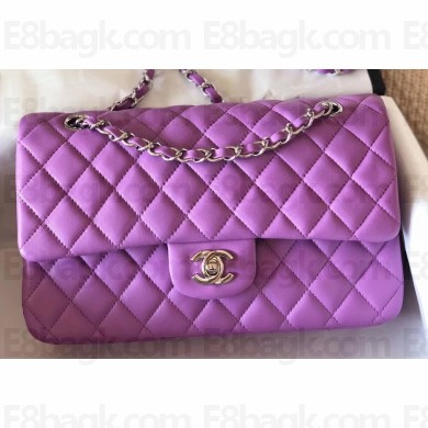 Chanel Lambskin Medium Classic Flap Bag A1112 Mauve