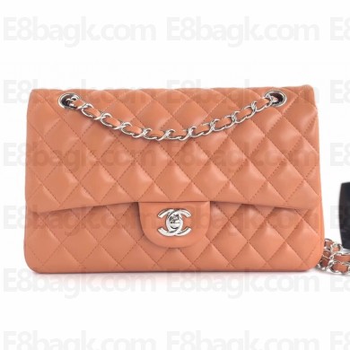 Chanel Lambskin Medium Classic Flap Bag A1112 Caramel