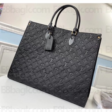 Louis Vuitton Monogram Empreinte Onthego Tote Bag GM Black
