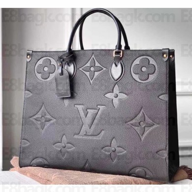 Louis Vuitton Monogram Empreinte Giant Onthego Tote Bag GM Black M44925