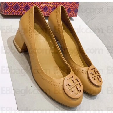 Tory Burch Heel 5cm Minnie Pumps Yellow