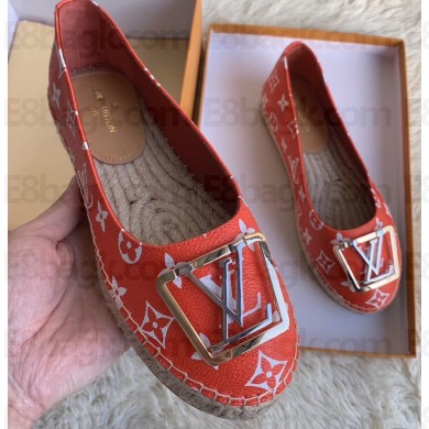 Louis Vuitton Monogram LV Square Espadrilles Red 2020