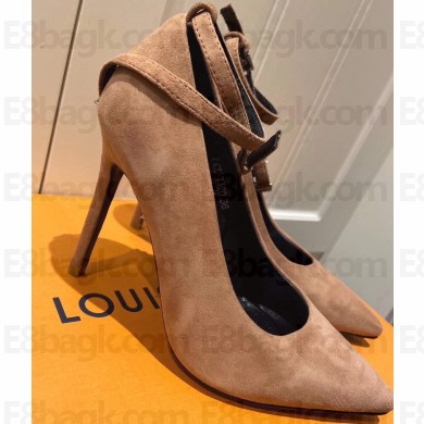 Louis Vuitton Heel 10cm Call Back Pumps Suede Camel 2020