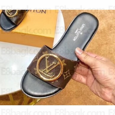 Louis Vuitton LV Circle Lock it Flat Mules Monogram 02 2020
