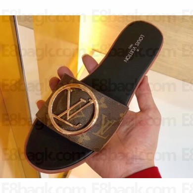 Louis Vuitton LV Circle Lock it Flat Mules Monogram 01 2020