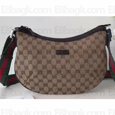 Gucci GG Canvas Messenger Bag 181092 Coffee