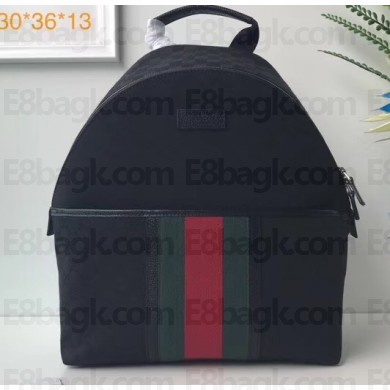 Gucci GG Canvas Web Backpack Bag 190278 Black