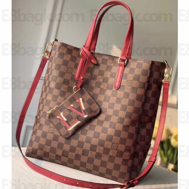 Louis Vuitton Damier Ebene Canvas Belmont MM Bag N60293 Cherry Berry 2020