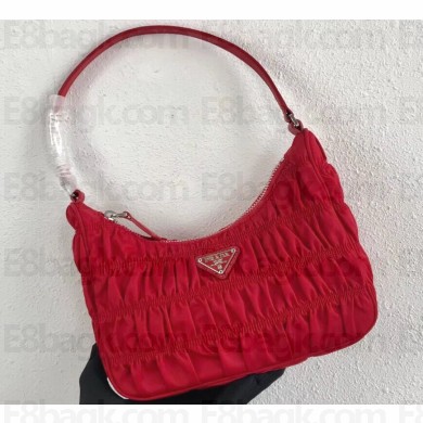 Prada Nylon and Saffiano Leather Mini Bag 1NE204 Red 2020