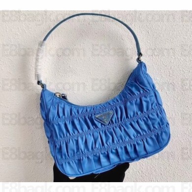 Prada Nylon and Saffiano Leather Mini Bag 1NE204 Sky Blue 2020