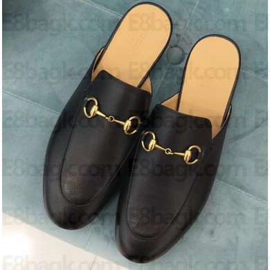 Gucci Women's Princetown Horsebit Slipper Leather Black