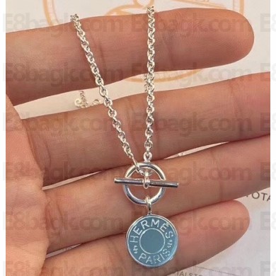 Hermes Silver Kelly Pendant Necklace 2020