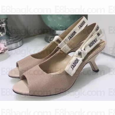 Dior Heel 6.5cm J'Adior Technical Fabric Sandals Nude 2020