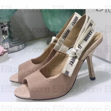 Dior Heel 9.5cm J'Adior Technical Fabric Sandals Nude 2020