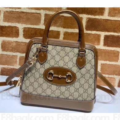 Gucci 1955 Horsebit Small Top Handle Bag 621220 GG Canvas Coffee 2020