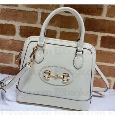 Gucci 1955 Horsebit Small Top Handle Bag 621220 Leather White 2020