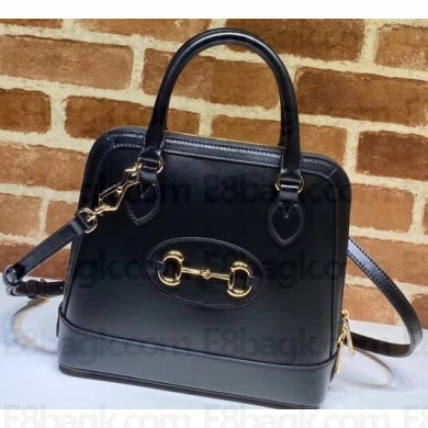 Gucci 1955 Horsebit Small Top Handle Bag 621220 Leather Black 2020