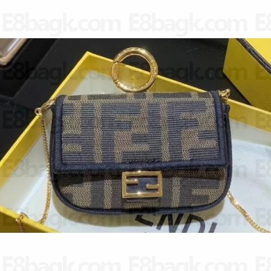 Fendi Nano Baguette Bag Charm Fabric FF motif 2020