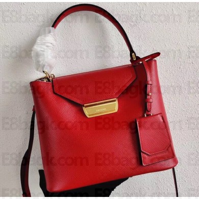 Prada Saffiano Leather Tote Bag 1BN012 Red 2020