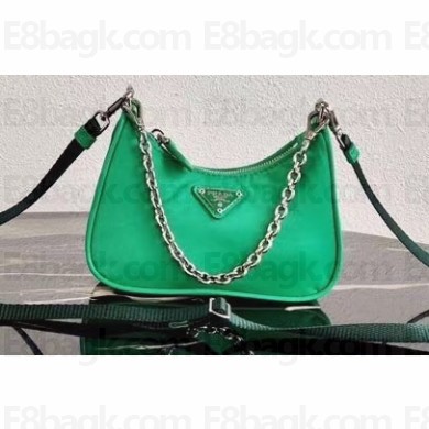 Prada Re-Edition Nylon Mini Shoulder Bag 1TT122 Green 2020