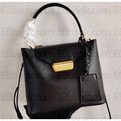Prada Saffiano Leather Tote Bag 1BN012 Black 2020