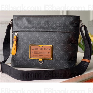 Louis Vuitton Monogram Eclipse Canvas Besace Zippée MM Bag M45214 Yellow 2020