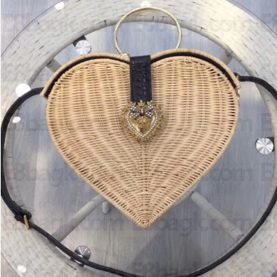 Dolce & Gabbana Heart Wicker Box Bag