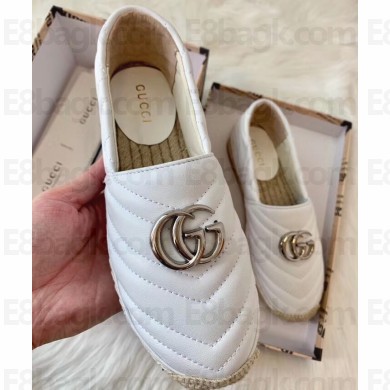 Gucci GG Matelassé Espadrilles White 2020