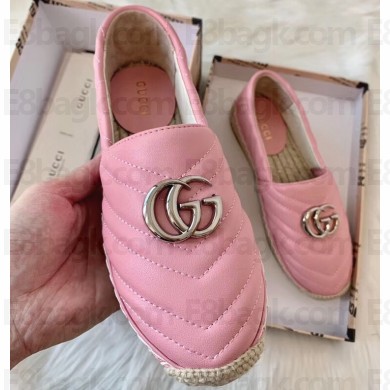 Gucci GG Matelassé Espadrilles Pastel Pink 2020
