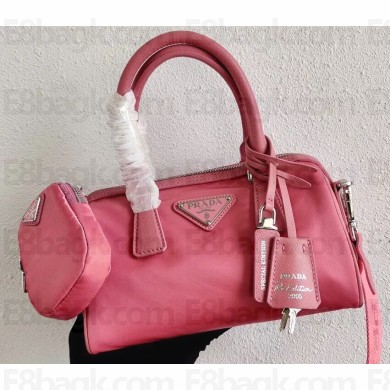 Prada Re-Edition 2005 Nylon Mini Boston Bag 1BB846 Pink 2020
