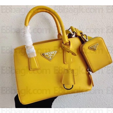 Prada Saffiano Leather Mini Bag 1BA296 Yellow 2020
