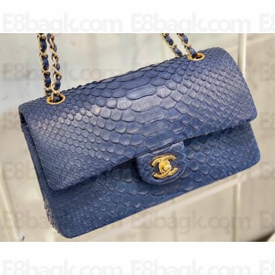 Chanel Python Classic Flap Medium Bag A1112 41