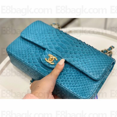 Chanel Python Classic Flap Medium Bag A1112 31