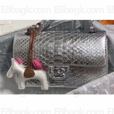 Chanel Python Classic Flap Medium Bag A1112 28