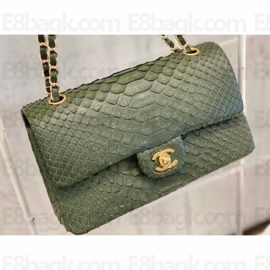 Chanel Python Classic Flap Medium Bag A1112 22