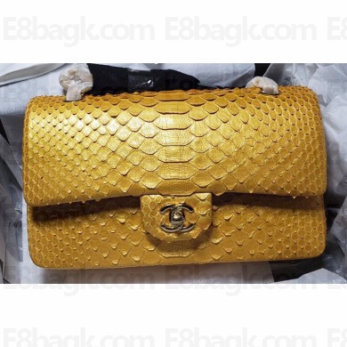Chanel Python Classic Flap Medium Bag A1112 04