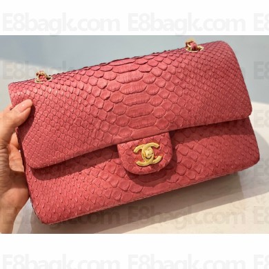 Chanel Python Classic Flap Medium Bag A1112 63
