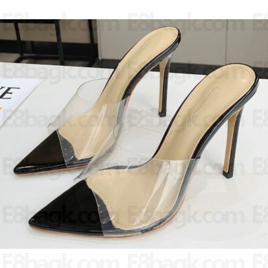Gianvito Rossi Heel 10.5cm PVC Elle Mules Transparent/Black 2020