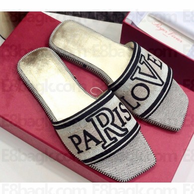 Roger Vivier Vivier Loves Paris Espadrilles Mules Black 2020