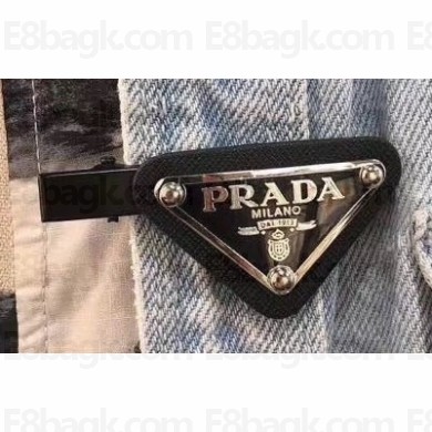 Prada Metal Hair Clip Black 2020