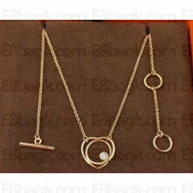 Hermes Vertige Coeur Necklace Gold
