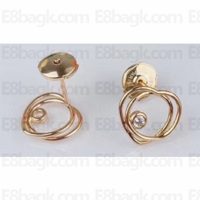 Hermes Vertige Coeur Earrings Gold