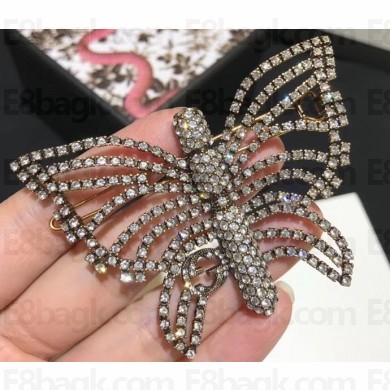 Gucci Butterfly hair slide with crystals 621939