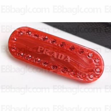 Prada Plexiglas Hair Clip 1IF042 Red 2020