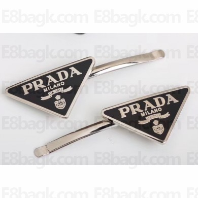 Prada Metal Hair Clip 1IF051 Black 2020
