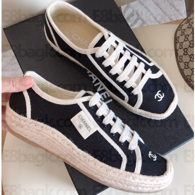 Chanel Vintage Canvas Sneakers Black 2020