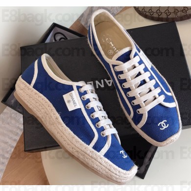 Chanel Vintage Canvas Sneakers Blue 2020